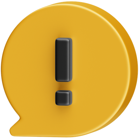 Alert Message  3D Icon