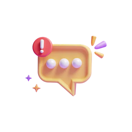 3 D Speech Bubbles Icon Or Chat Message Notification Icon Or 3 D Online Messaging Icon 3D Icon