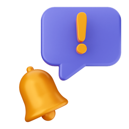 Alert Notification Bell  3D Icon