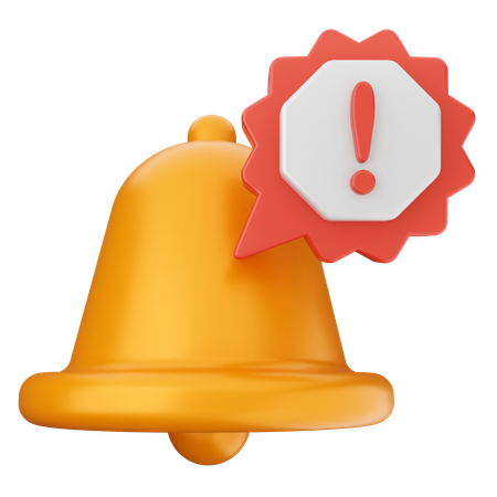 Alert Notification Bell  3D Icon