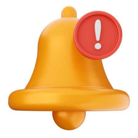 Alert Notification Bell  3D Icon