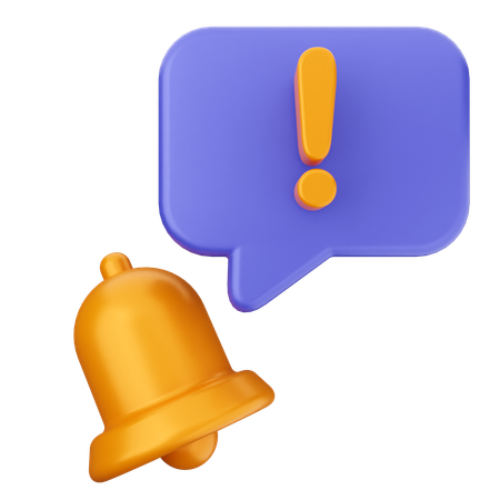 Alert Notification Bell  3D Icon