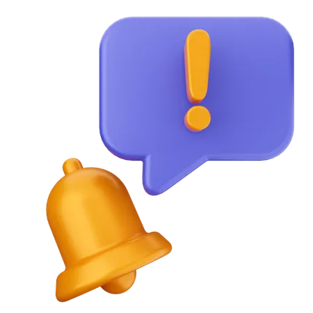 Alert Notification Bell  3D Icon