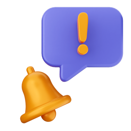 Alert Notification Bell  3D Icon