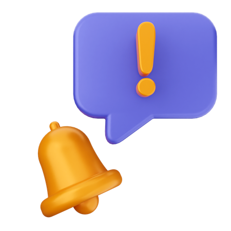 Alert Notification Bell  3D Icon