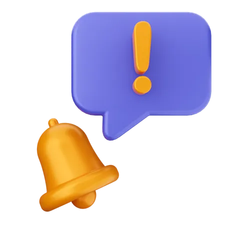 Alert Notification Bell  3D Icon