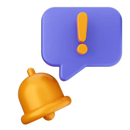 Alert Notification Bell  3D Icon