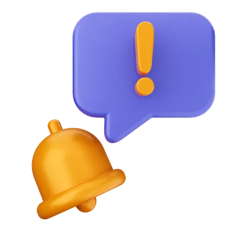 Alert Notification Bell  3D Icon