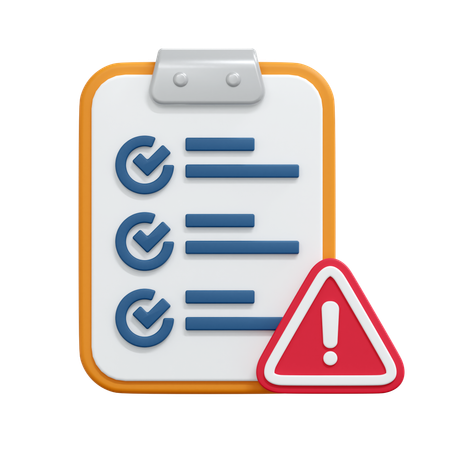 Alert Report  3D Icon