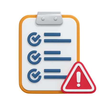 Alert Report  3D Icon