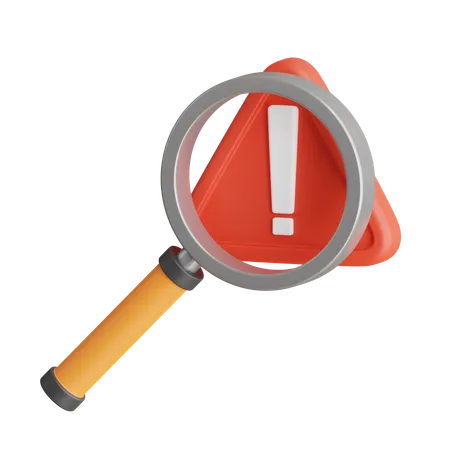 Alert Search  3D Icon