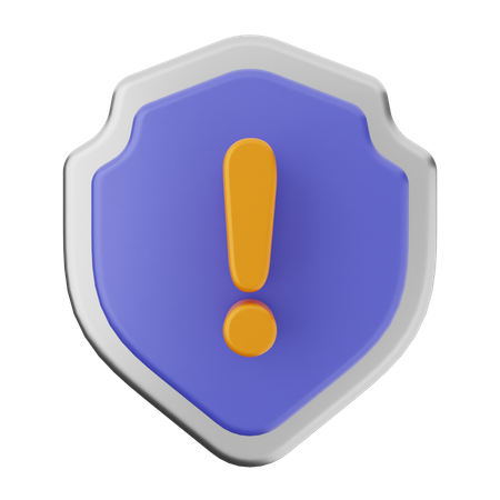 Alert Shield Protection  3D Icon