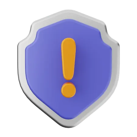 Alert Shield Protection  3D Icon