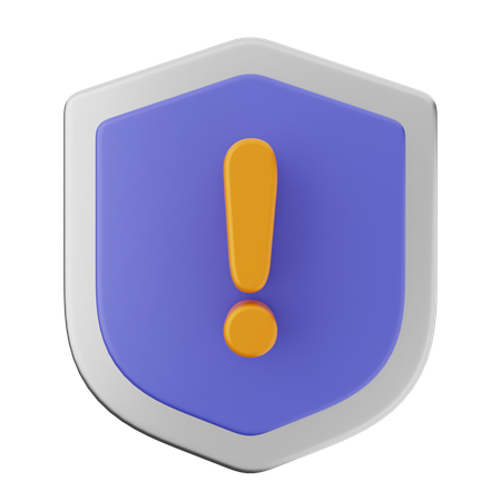 Alert Shield Protection  3D Icon