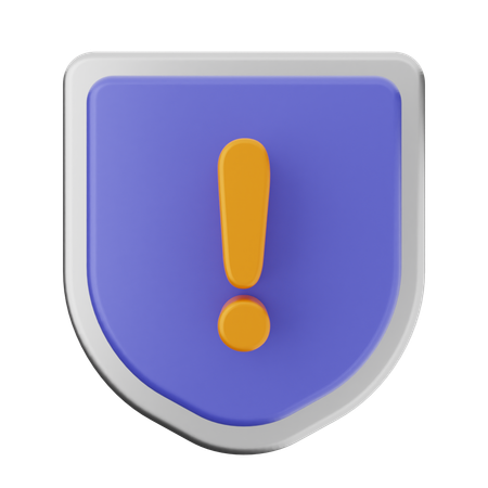 Alert Shield Protection  3D Icon