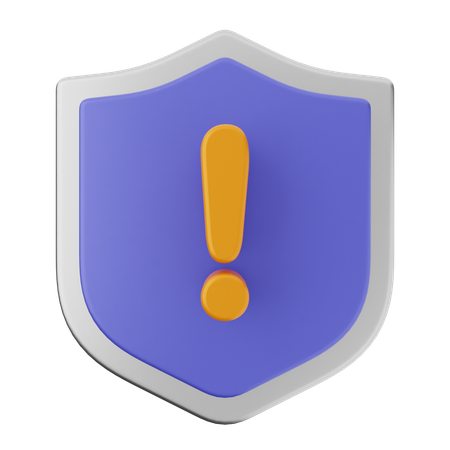 Alert Shield Protection  3D Icon