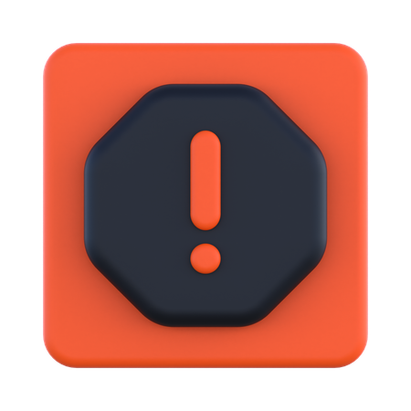 Alert Sign  3D Icon
