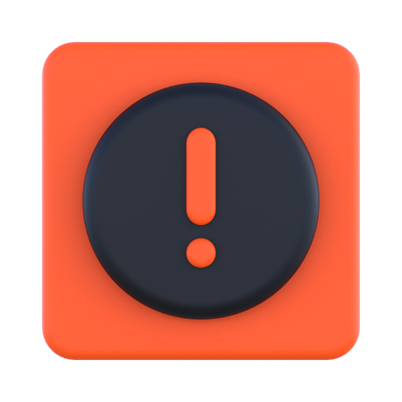 Alert Sign  3D Icon