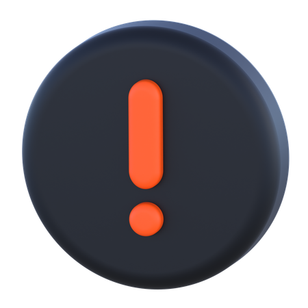 Alert Sign  3D Icon
