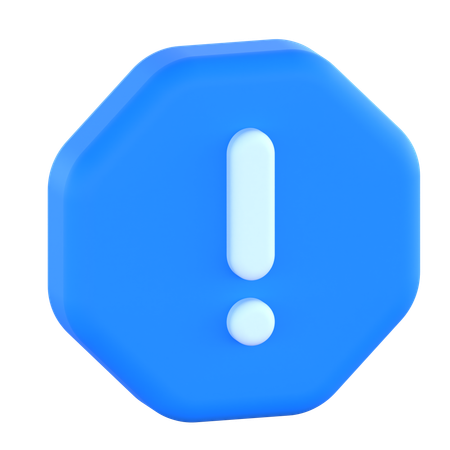 Alert Sign  3D Icon