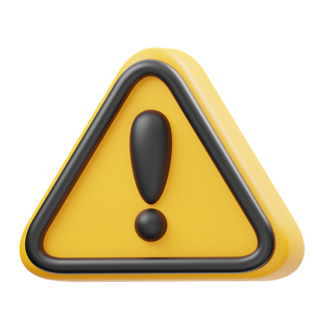 Alert Sign  3D Icon