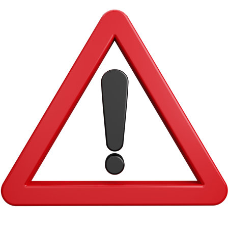 Alert Sign  3D Icon