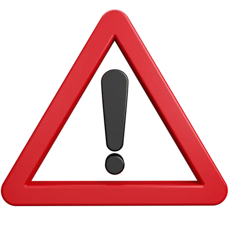 Alert Sign  3D Icon