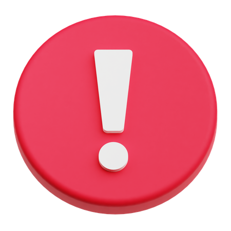 Alert Sign  3D Icon