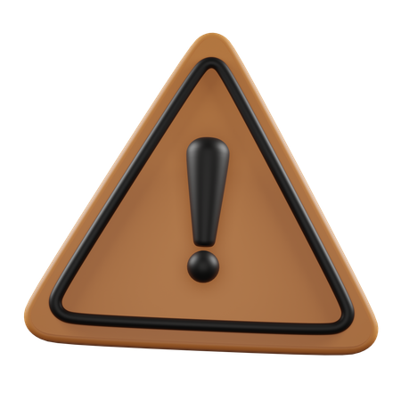 Alert Sign  3D Icon