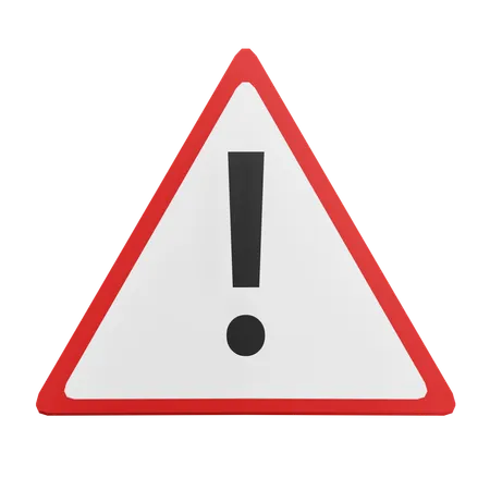 Alert Sign  3D Icon