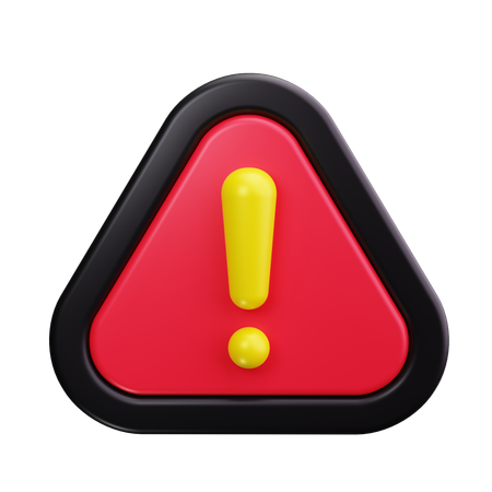 Alert Sign  3D Icon