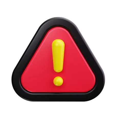 Alert Sign  3D Icon