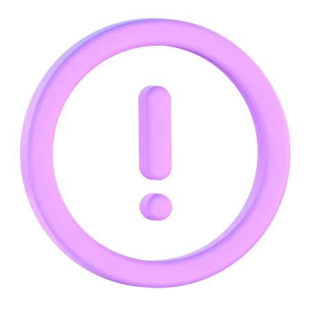 Alert Sign  3D Icon