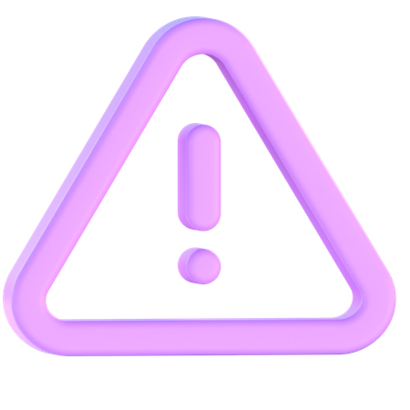 Alert Sign  3D Icon