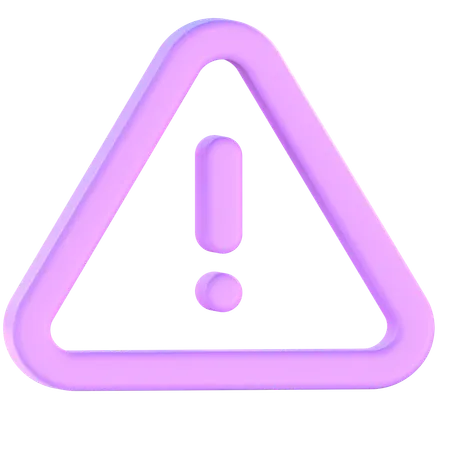 Alert Sign  3D Icon