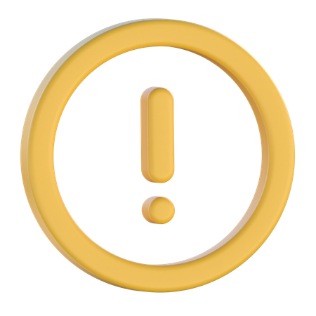 Alert Sign  3D Icon