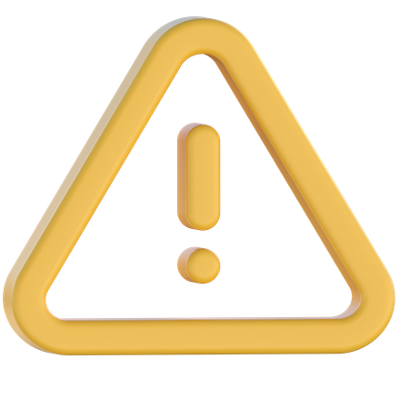 Alert Sign  3D Icon