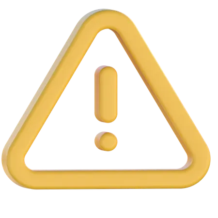Alert Sign  3D Icon
