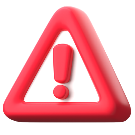 Alert Sign  3D Icon