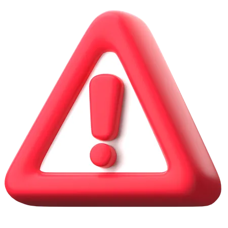 Alert Sign  3D Icon