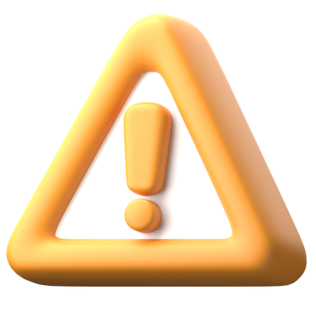 Alert Sign  3D Icon