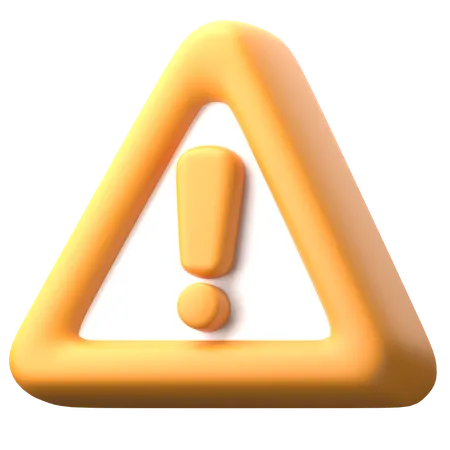 Alert Sign  3D Icon