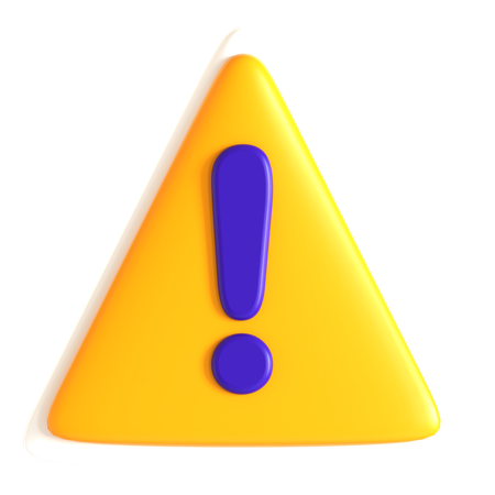 Alert Sign  3D Icon
