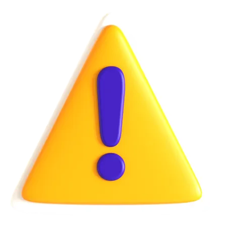 Alert Sign  3D Icon