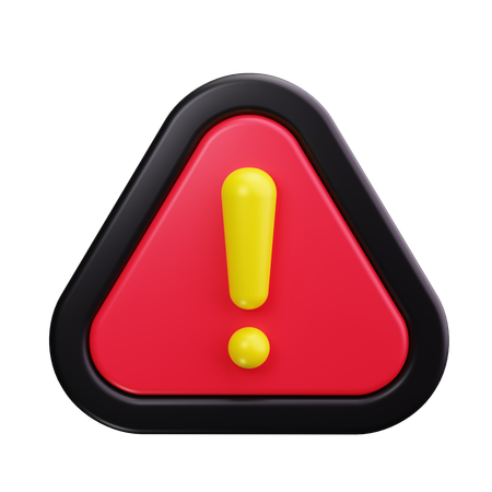 Alert Sign  3D Icon