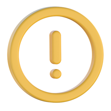 Alert Sign  3D Icon