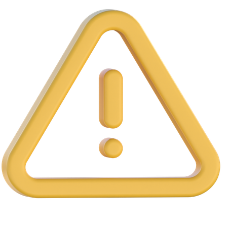 Alert Sign  3D Icon