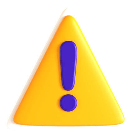 Alert Sign  3D Icon