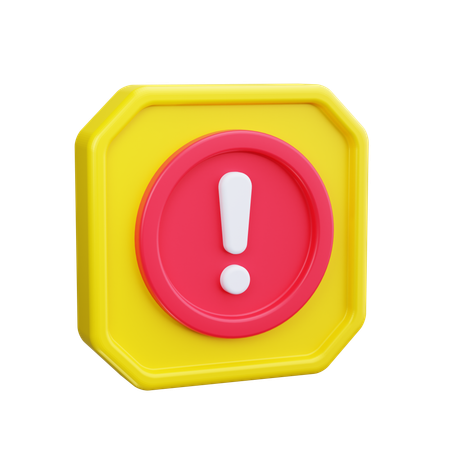 Alert Sign  3D Icon