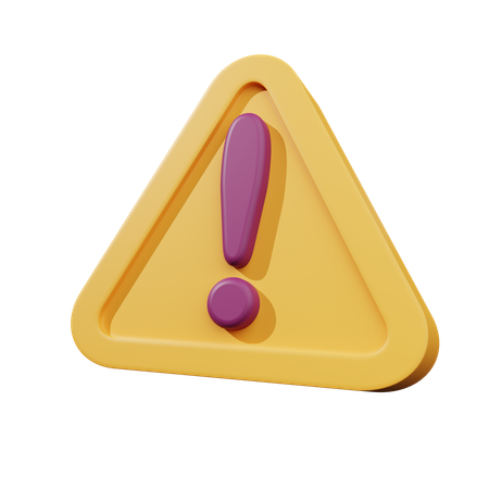 Alert Sign  3D Icon